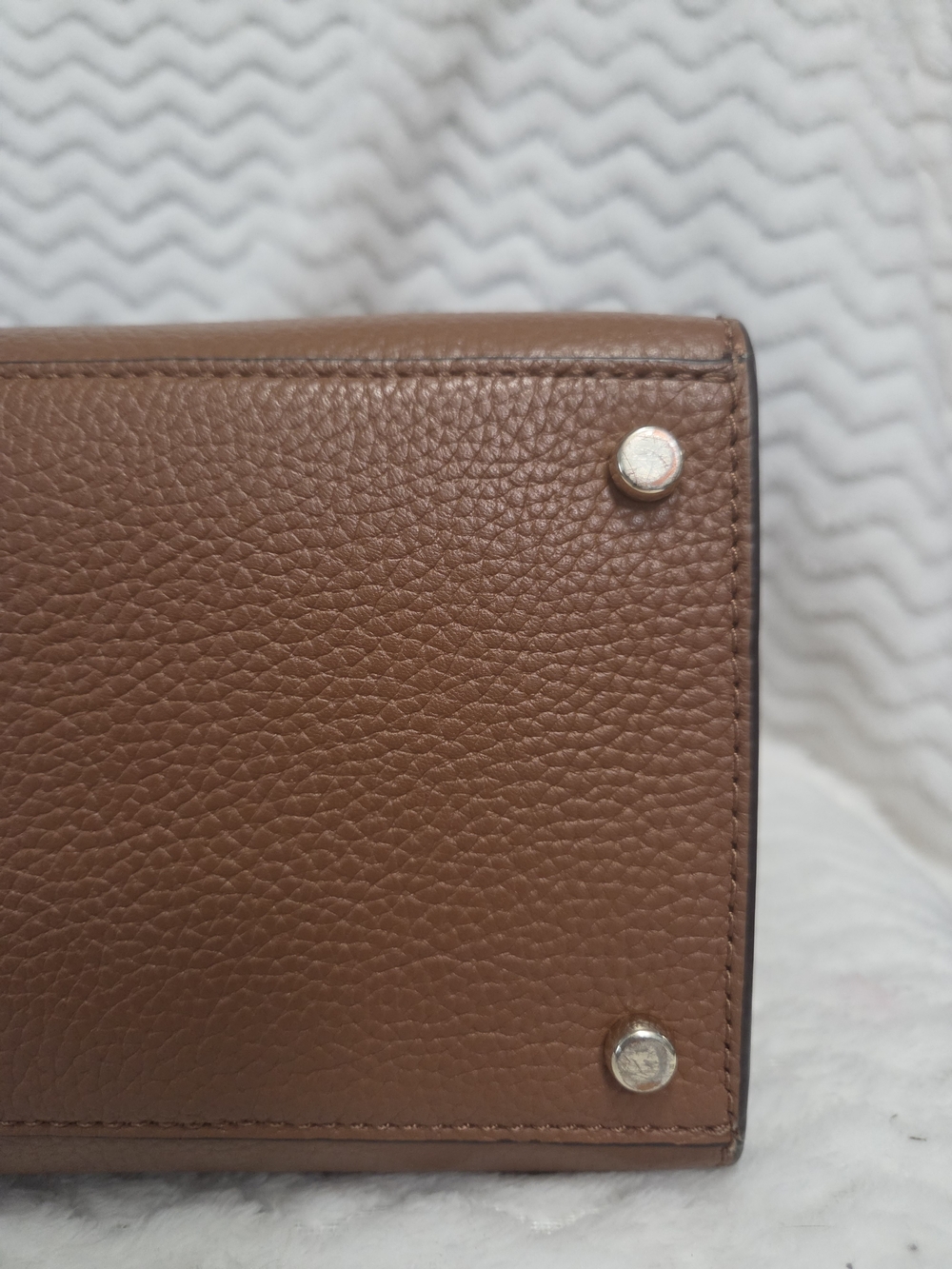 Kate Spade Hayes Gingerbread Brown Leather Crossbody with Tassel Bow - Picture 5 of 9